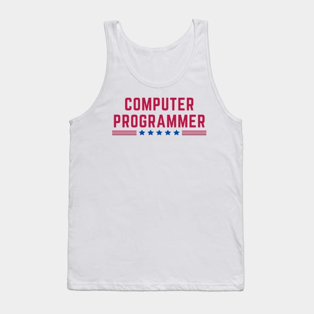 American Computer Programmer Tank Top by HobbyAndArt